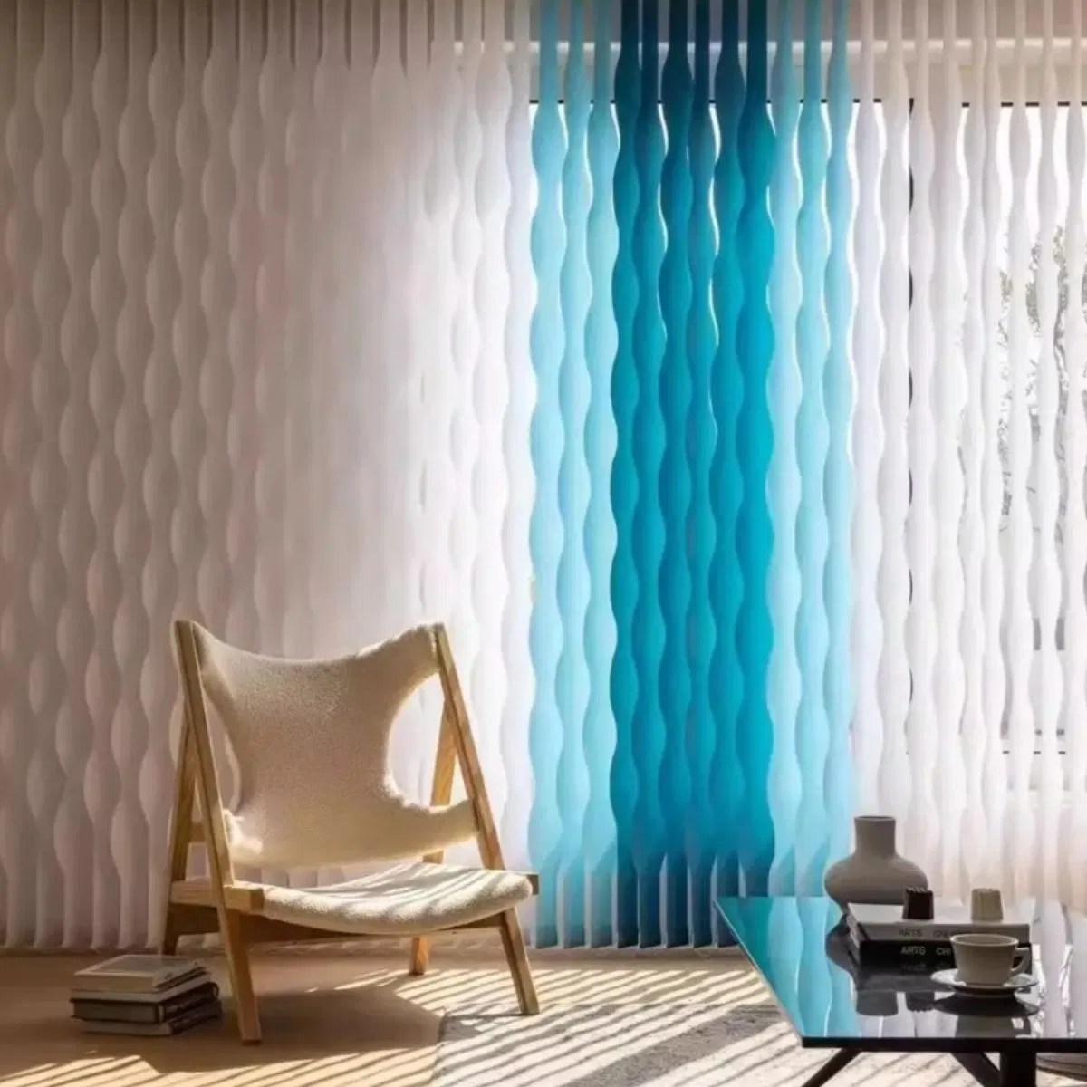 Custom Size Curtain Manual Insulated Window Blackout Vertical Blind for Sliding Door