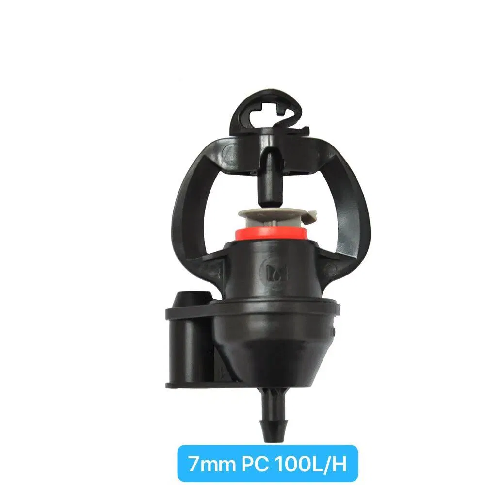 PC Microsprinkler, 35L/H, 55L/H, 100L/H, Connect with Od 8 mm Stake and 4/7mm PVC Pipe and 6mm Barb