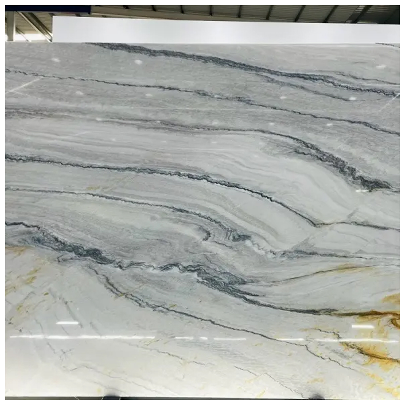 Brazil Exotic Aquarella Quartzite Polished Slabs for Countertops and Background Wall
