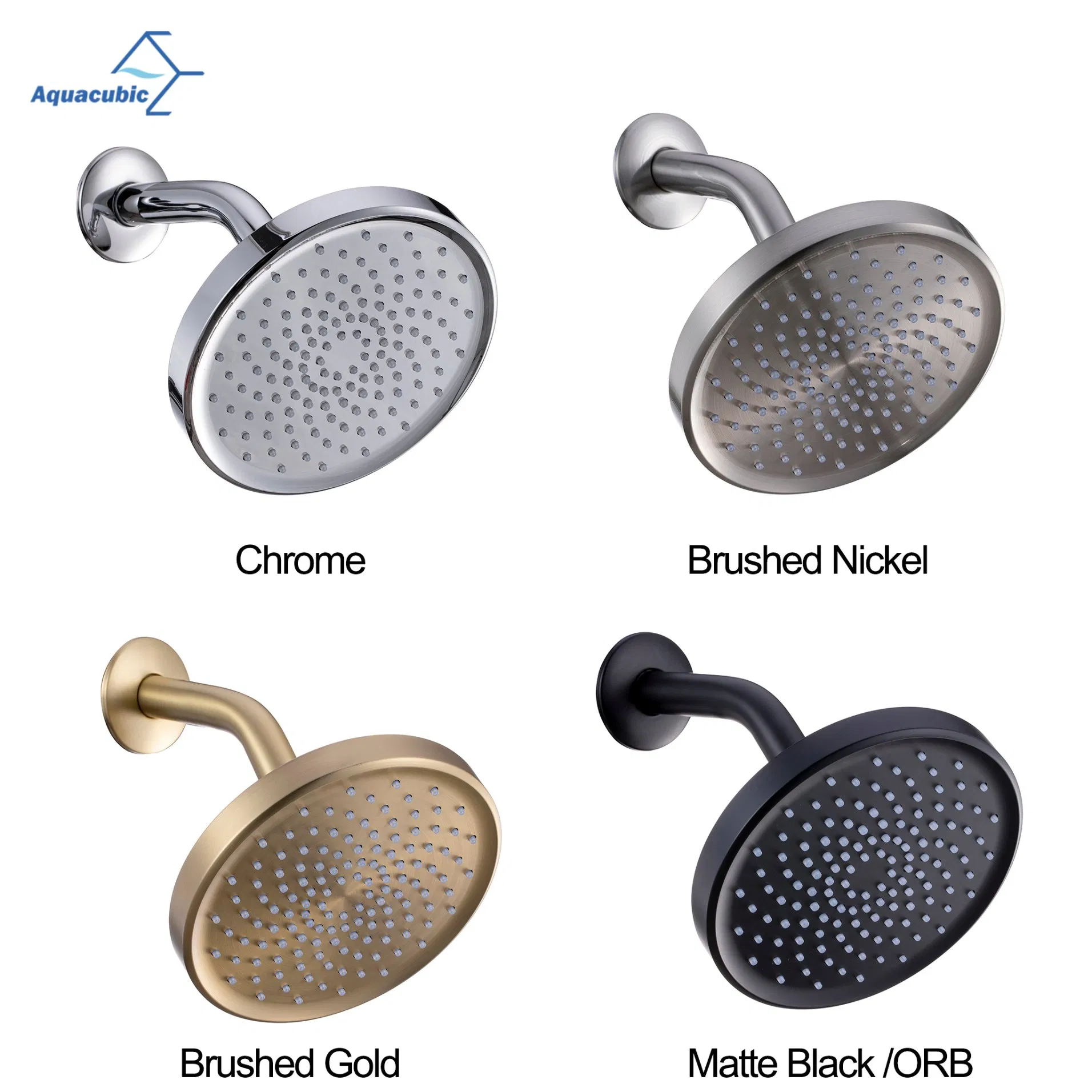 Aquacubic Oil Rubbed Bronze Shower Head Hot Sale 6" Professional Manufacture Cheap Rain Round Shower Head