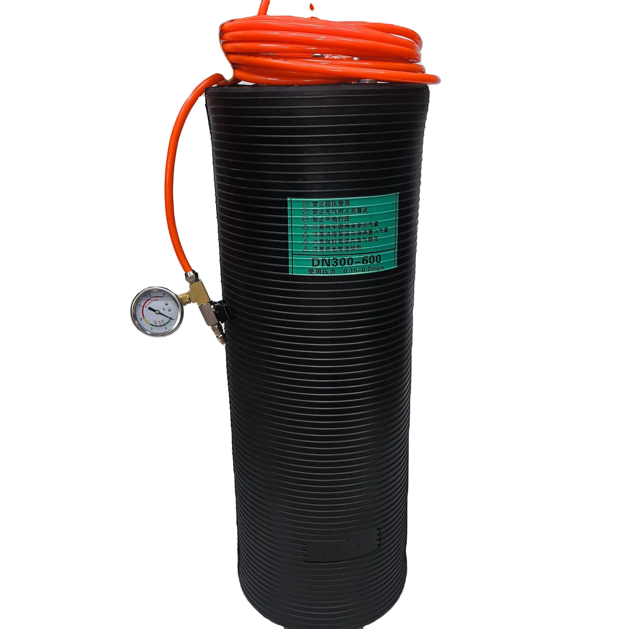 Durable Natural Rubber Airbag for Pipe Plugging Repair Safety Test