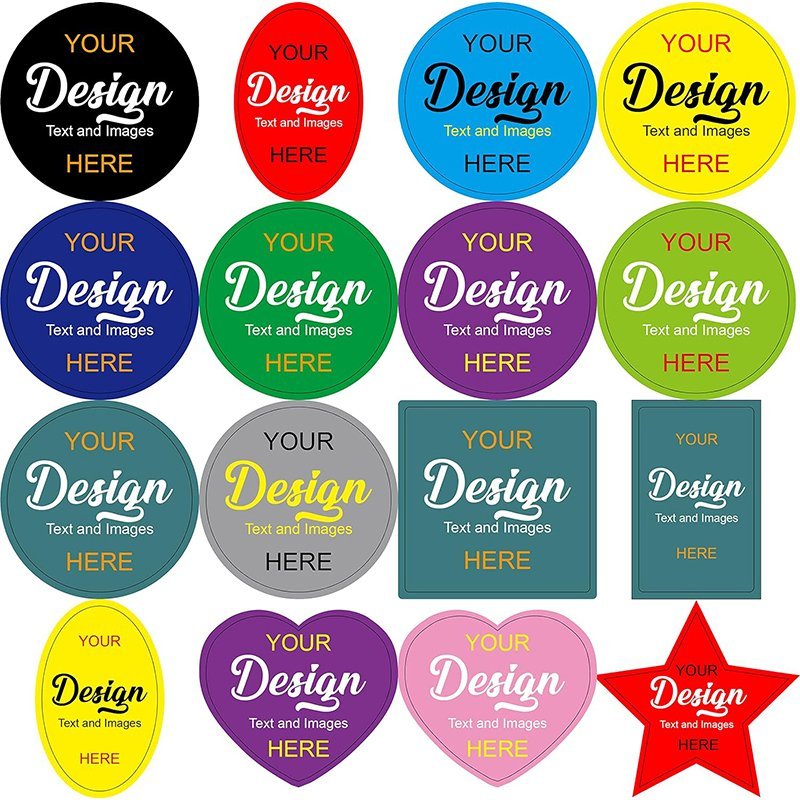 Personalized Shape and Size Labels for Stickers and Bags