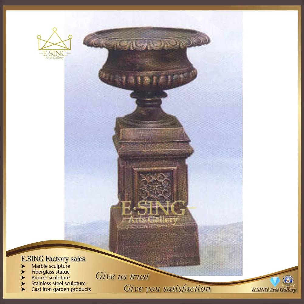 Large Outdoor Indoor Metal Flower Pots Planters Urn Antique Cast Iron Garden Flowerpot