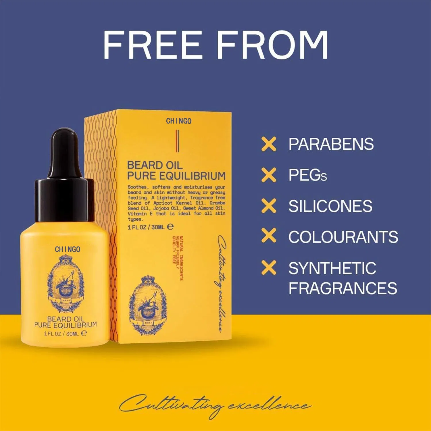 Beard Growth Oil Boosts Thickness Strengthens Follicles Nourishes Gently