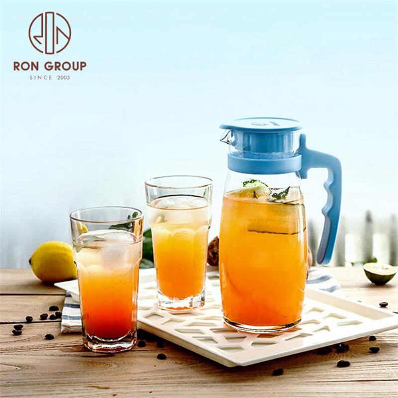 Banquet Custom Logo Cold Drinking Water Beverage Juice Pitcher Glass Jug