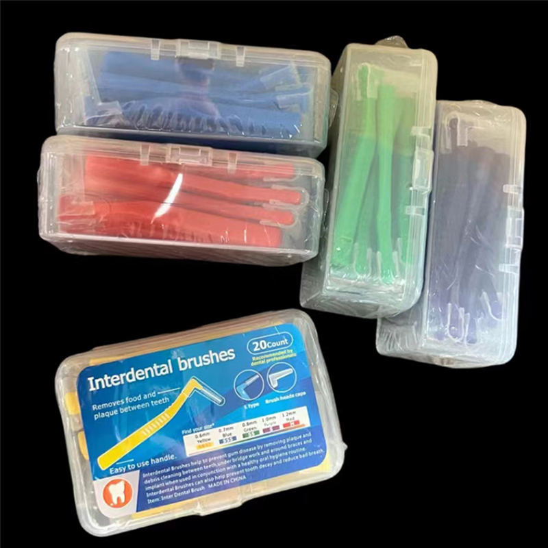 G109LH Colorful L Type Dental Orthodontic Brush Oral Cleaning Interdental Brush