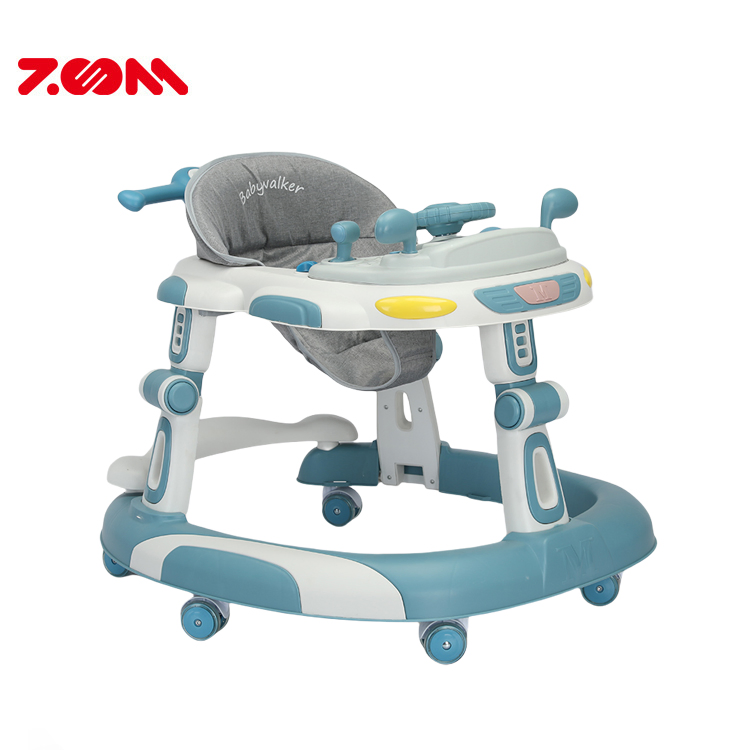 One-Button Folding Plastic Baby Walker