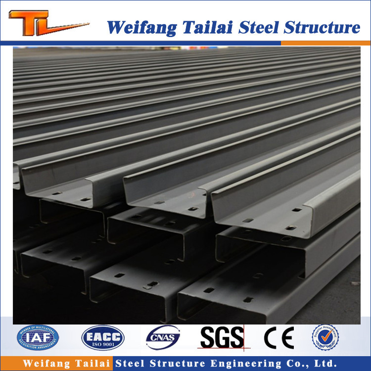 Galvanized Steel Purlin for Steel Structure Building Prefabricated Metal Construction