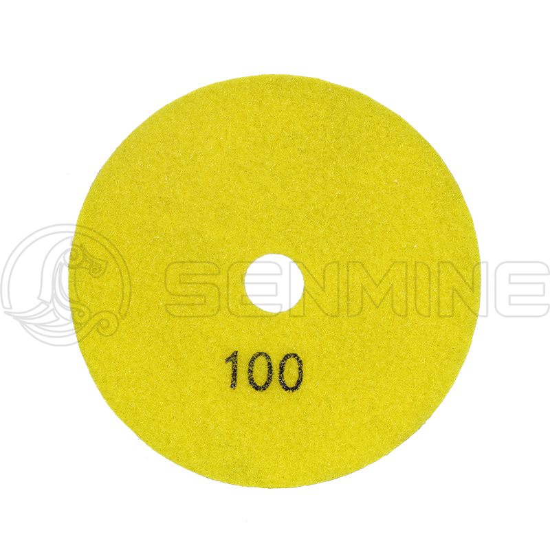 Senmine 100mm OEM Abrasive Pad for Granite Wet Use Diamond Polishing Pads