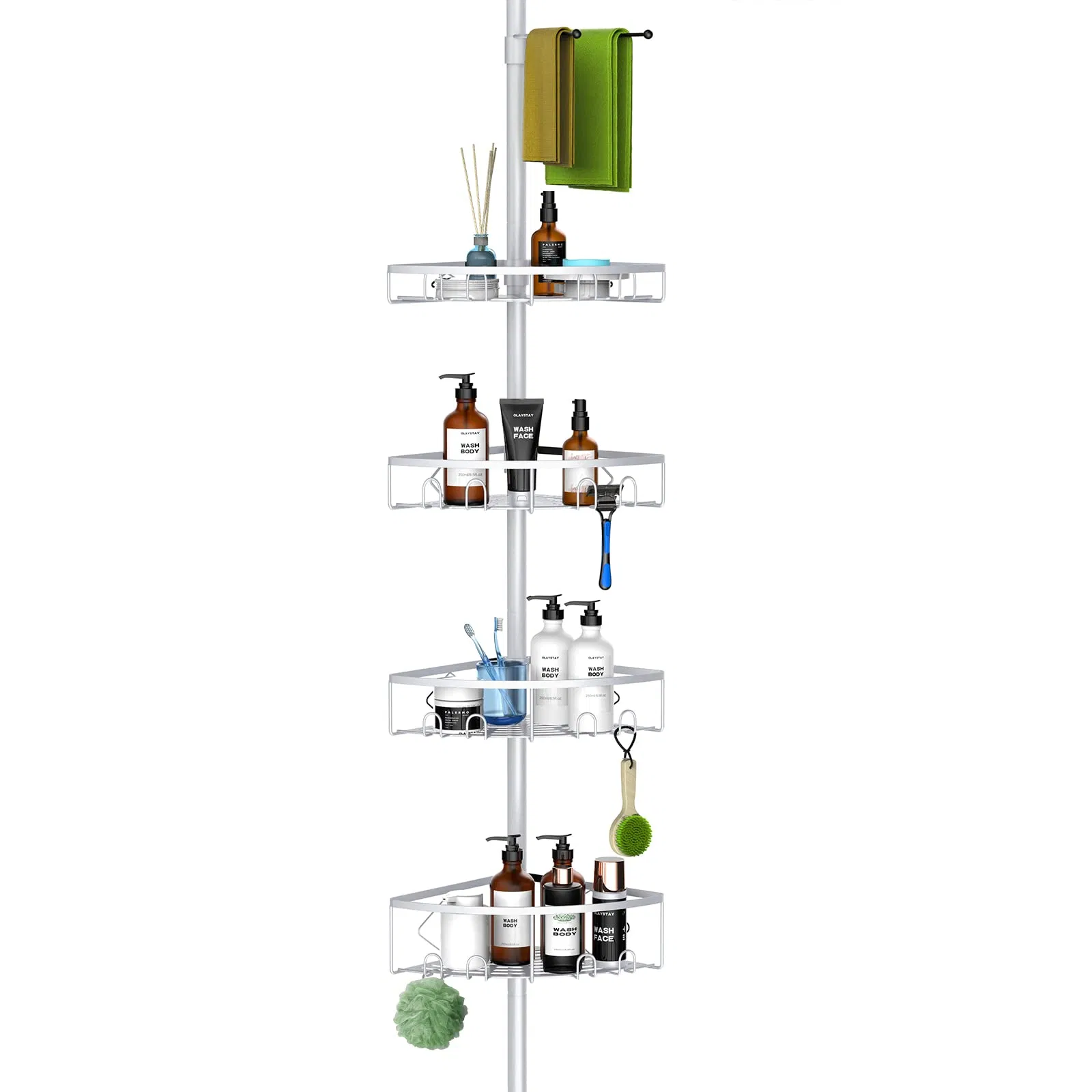 Special Offer Price Adjustable Height Storage Bathroom Holder Organizer Bathtub Rack