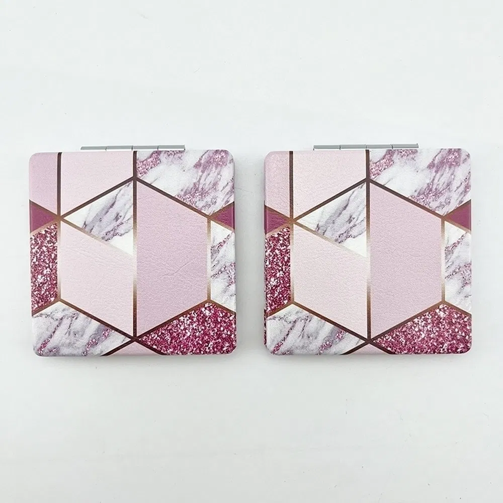 Customizable Tempered Glass Mirror Quiet Opening and Closing Portable Premium Compact Mirror