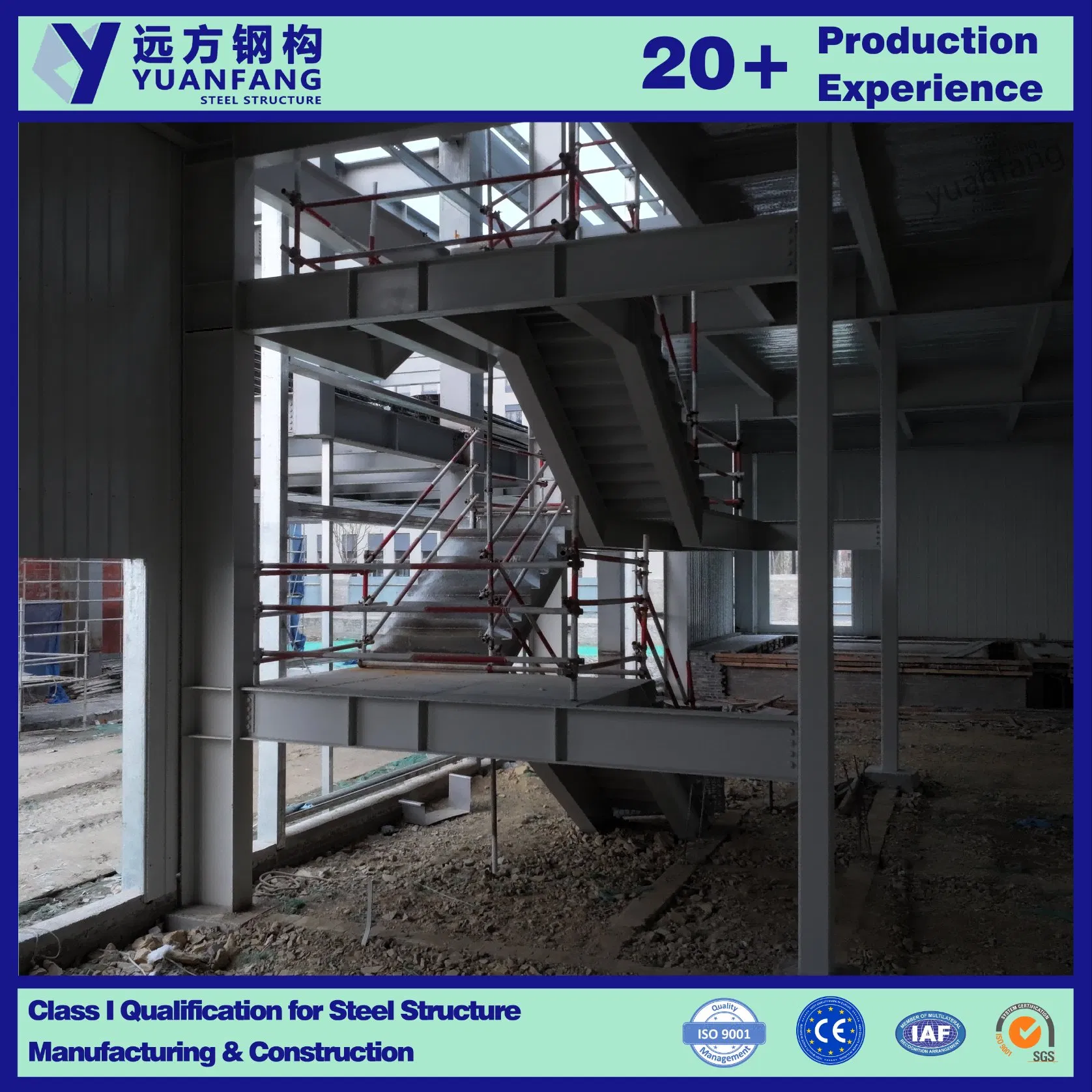 Prefabricated Metal Light Steel Structure Construction of Prefab Warehouse Mezzanine for Factory Industrial Workshop