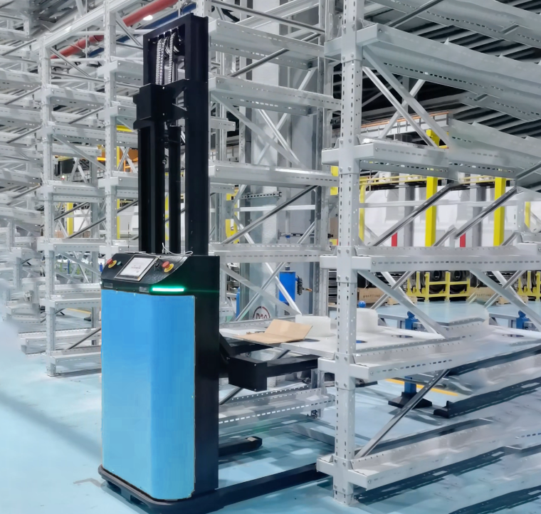 Compact Rack Stacker with Intelligent Storage System for Optimal Use