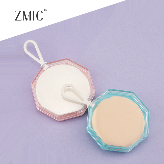 Octagon Shape Plastic Container for One Piece Makeup Powder Puff or Cosmetic Pads