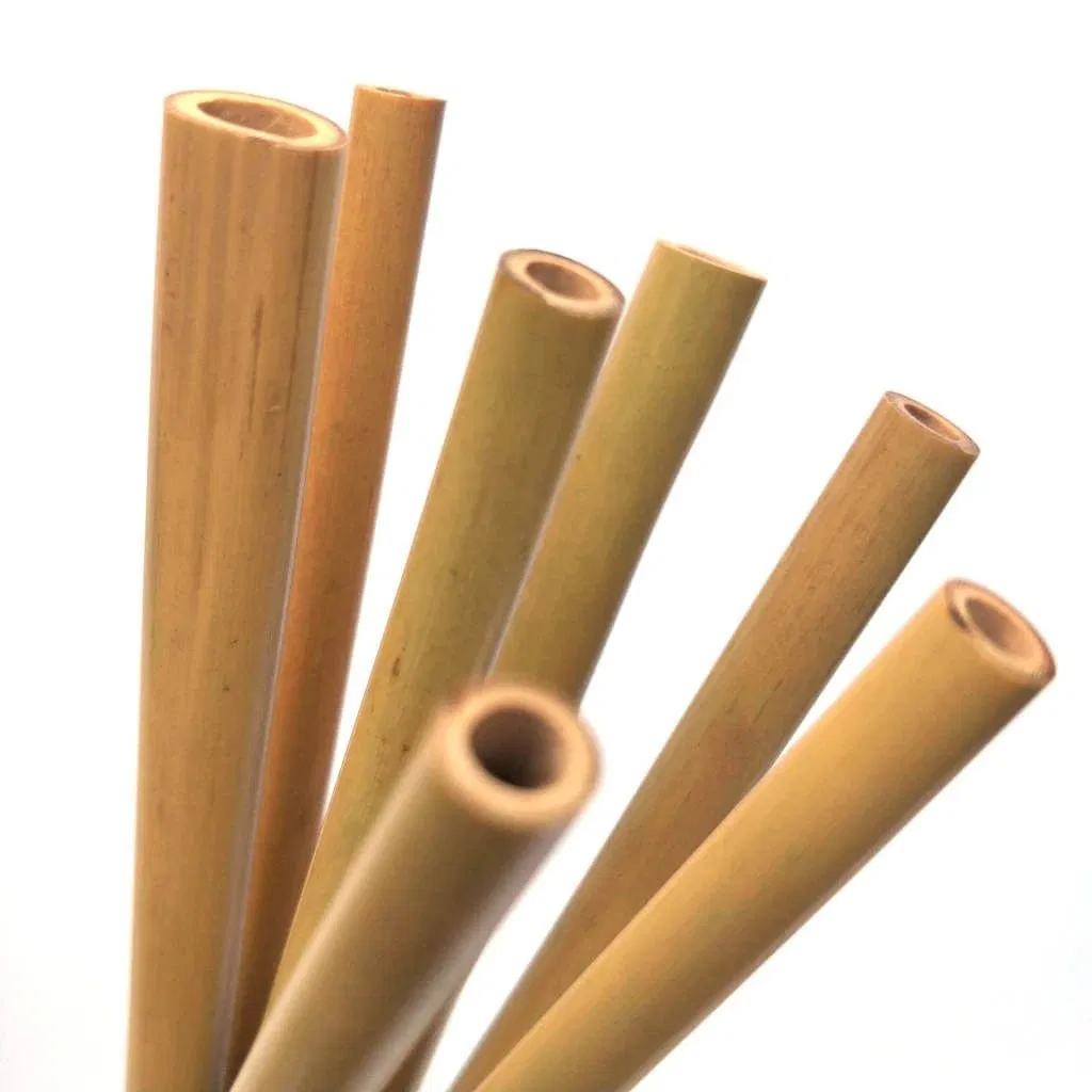 Customized Natural Disposable Drinking Bamboo Straws with Custom Logo