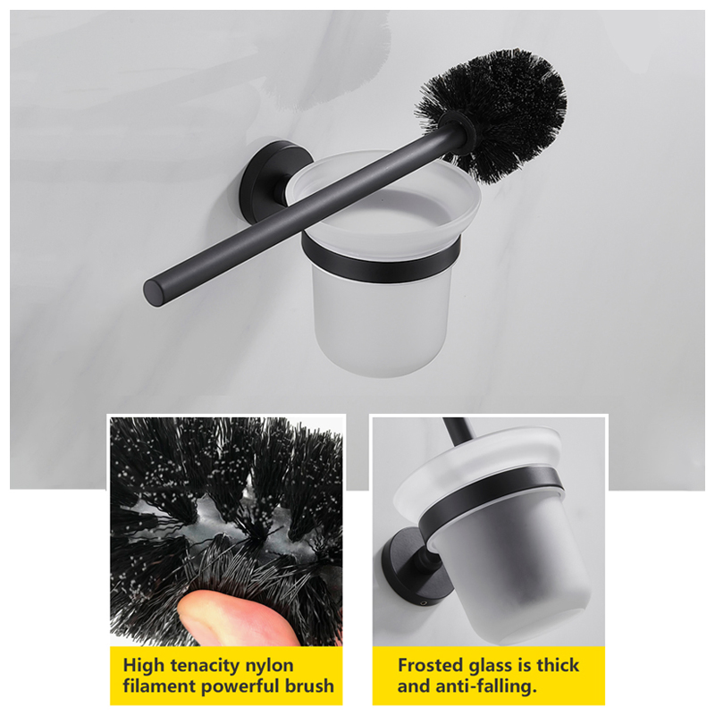 Настенный держатель для ершика из нержавеющей стали и стекла