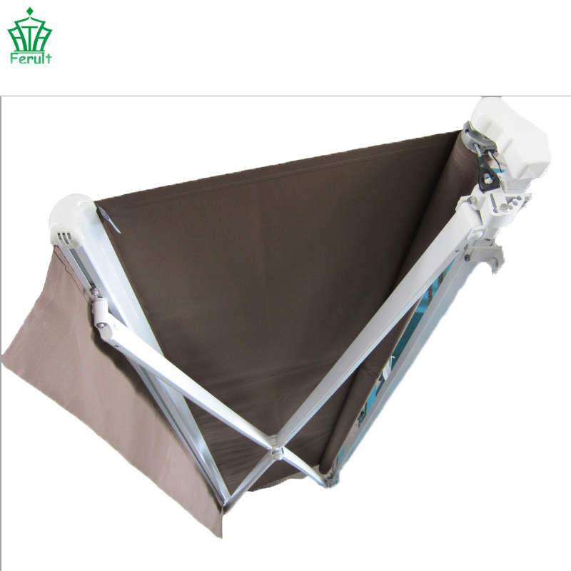 Electric Retractable Markise Motor Awning Waterproof Cover Hand Crank Folding Canopy Garden Front Door Awning
