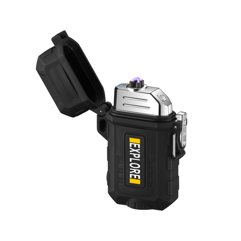 Creative Rechargeable Electric Lighter Dual Arc Plasma Lighter Flameless Safe Waterproof USB Lighter