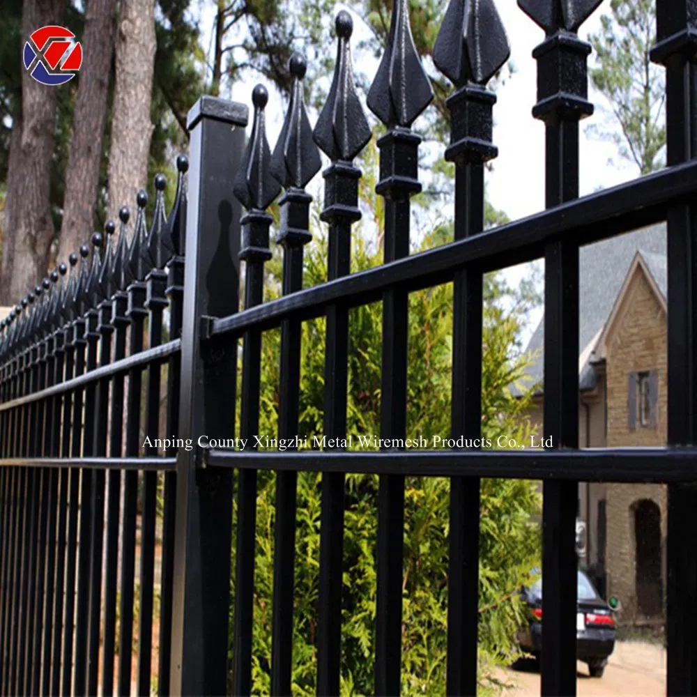 Black Powder Coated Wrought Iron Fence