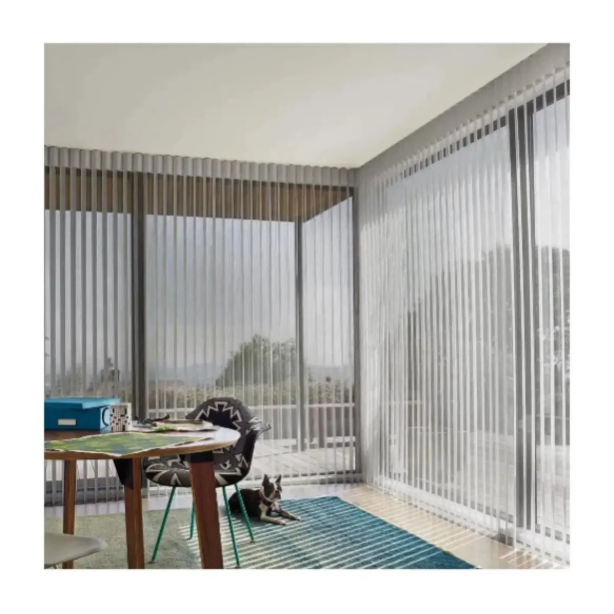 Modern design Luxury Double Electric Waterproof Vertical Blind for Windows