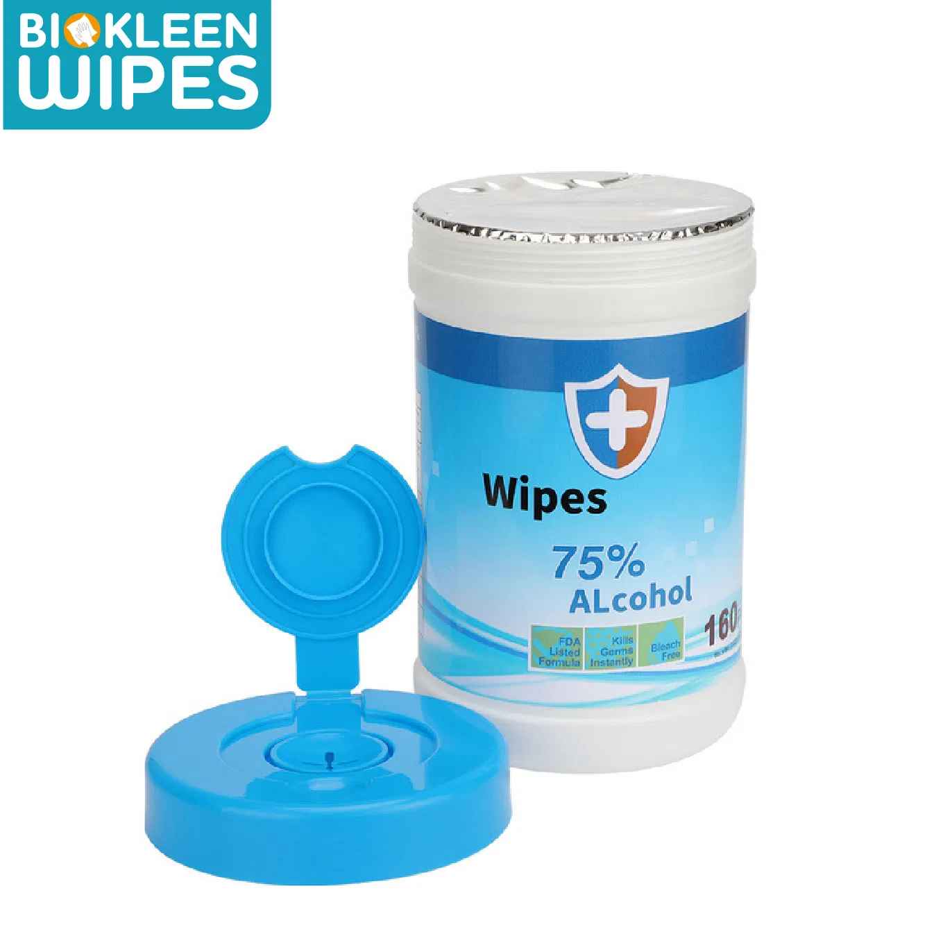 Biokleen Small Rubbing Alcohol Alcoholic Sanitizing Disinfective Wipes 70% Isopropyl