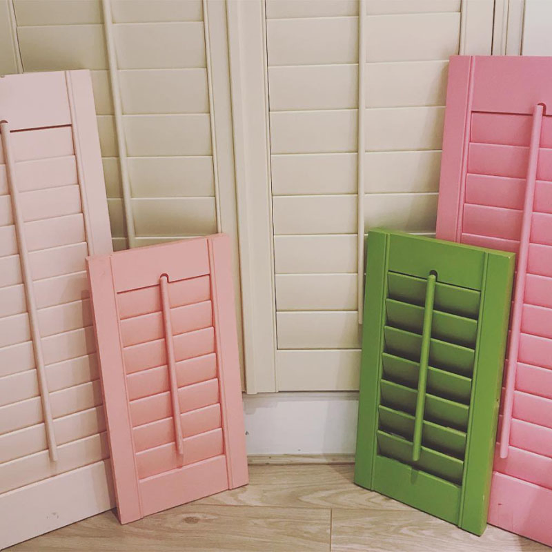 Wholesale Custom Wood PVC Plantation Shutter Interior Louver Window Shutter Door