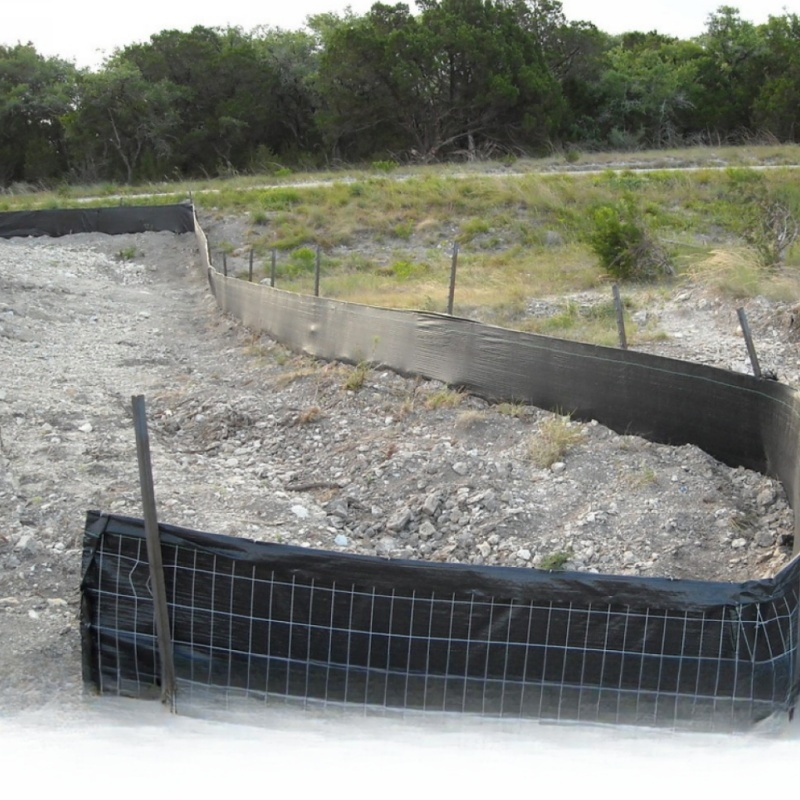 36''x100' Black Woven Geotextile Wire Mesh Silt Fence