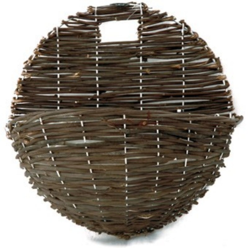 Настенная корзина из черного ротанга для комнатных растений