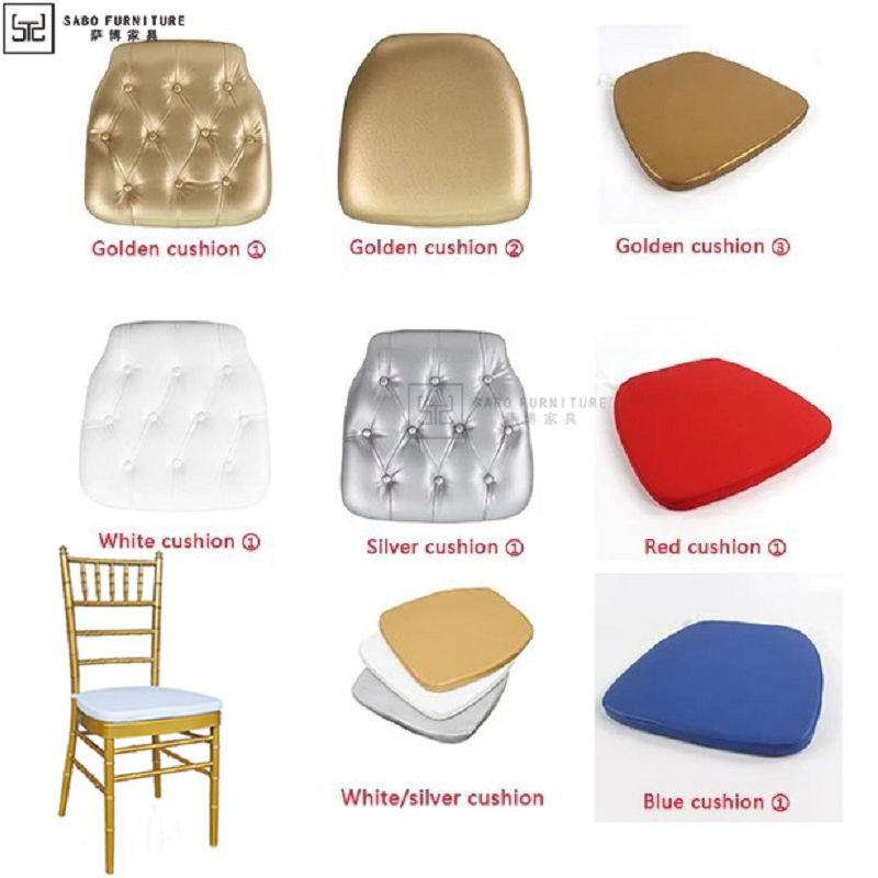 Chivari Chairs Chiavari Wedding Chair in Various Colors Cushion PU Leather