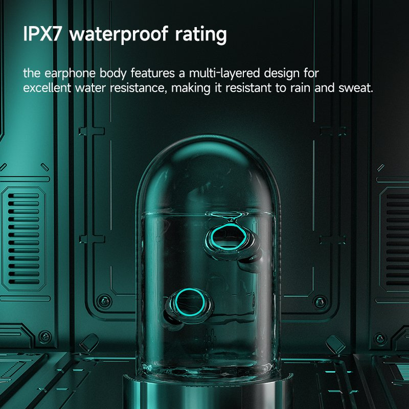 Wireless Headphones Dual Mode Gaming Headset Ipx7 Waterproof Stereo Earphone Ai Earbuds