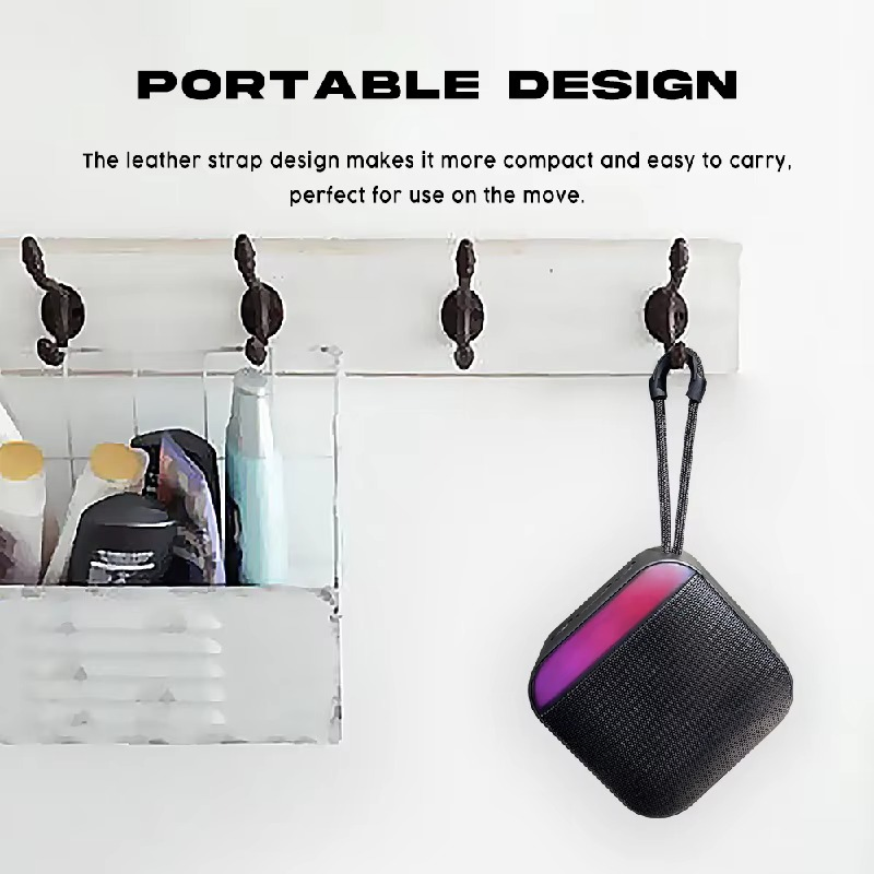 Портативная колонка Anxun Bluetooth 5W с RGB-подсветкой