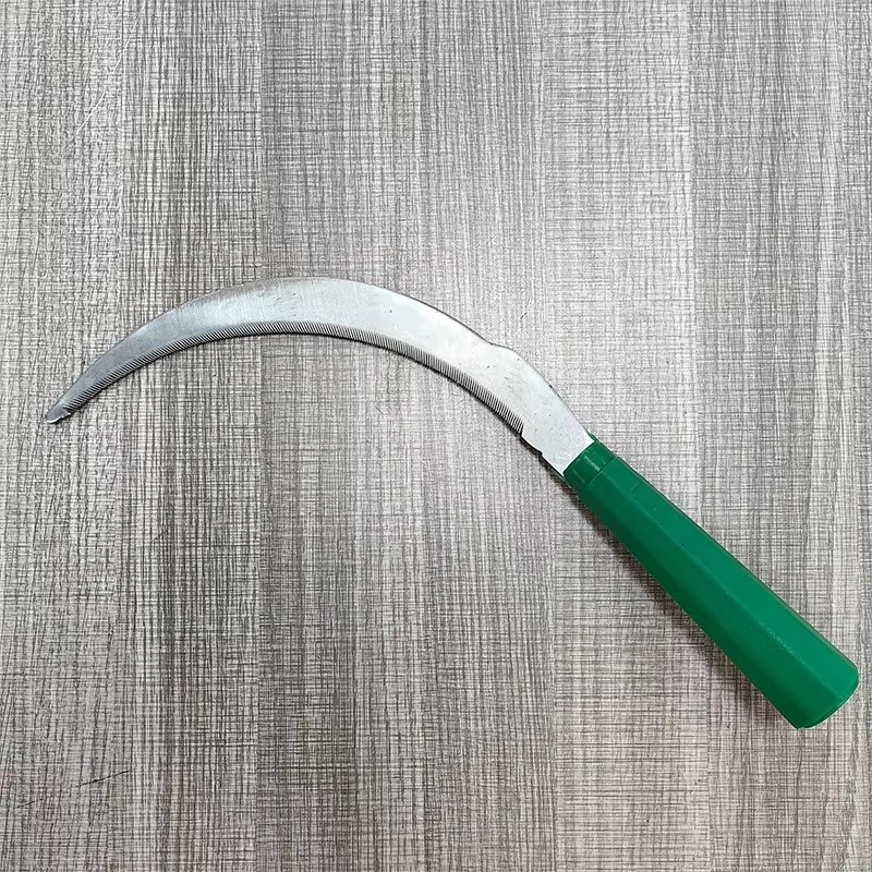 Stainless Steel Agricultural Sickle Rubber Handle for Grass Cutting Crop