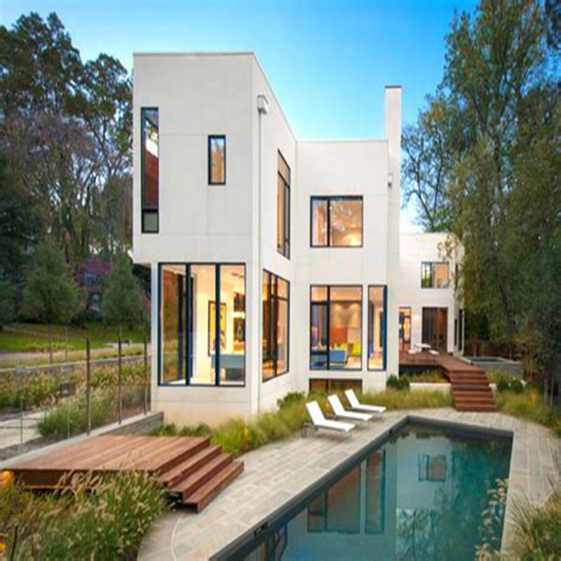 Windproof Steel Structure Prefabricated House Hurricane Light Steel Villa