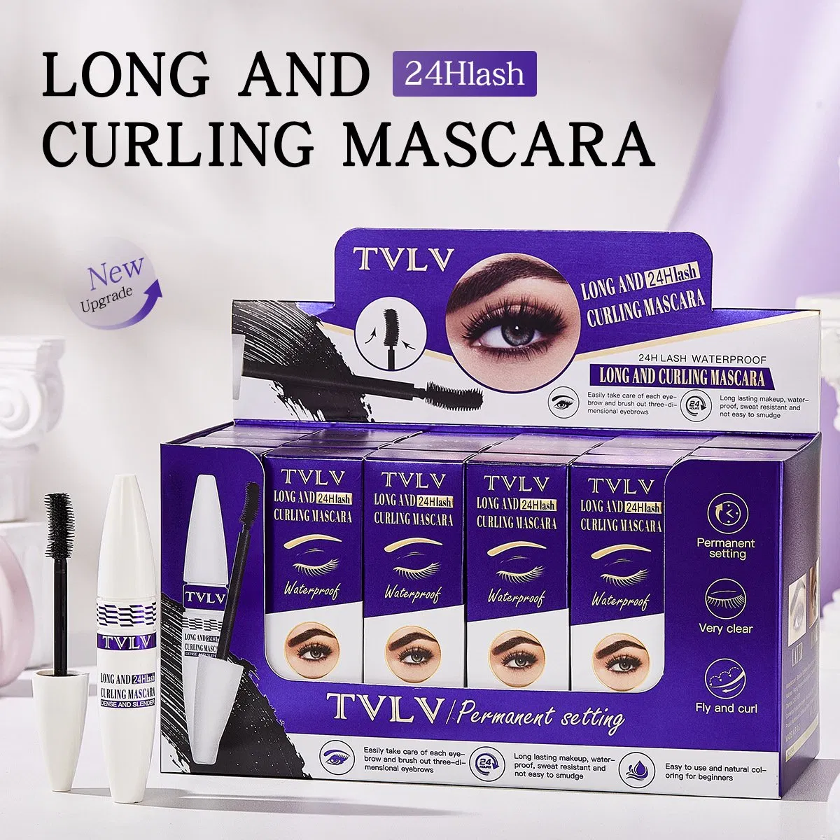 Ultimate Long-Lasting Curled Mascara for Women - Water-Resistant Formula