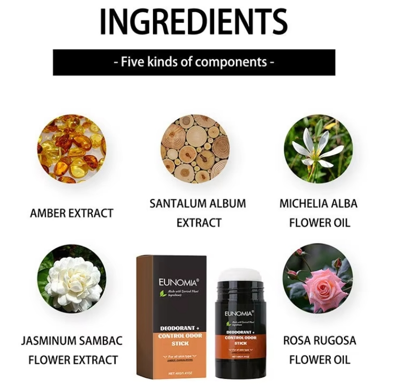 Private Label Deodorant Anti-Odorant Stick Natural Cedar Red Sage Fragrance Sweat Odor 40g Balm Deodorant Stick