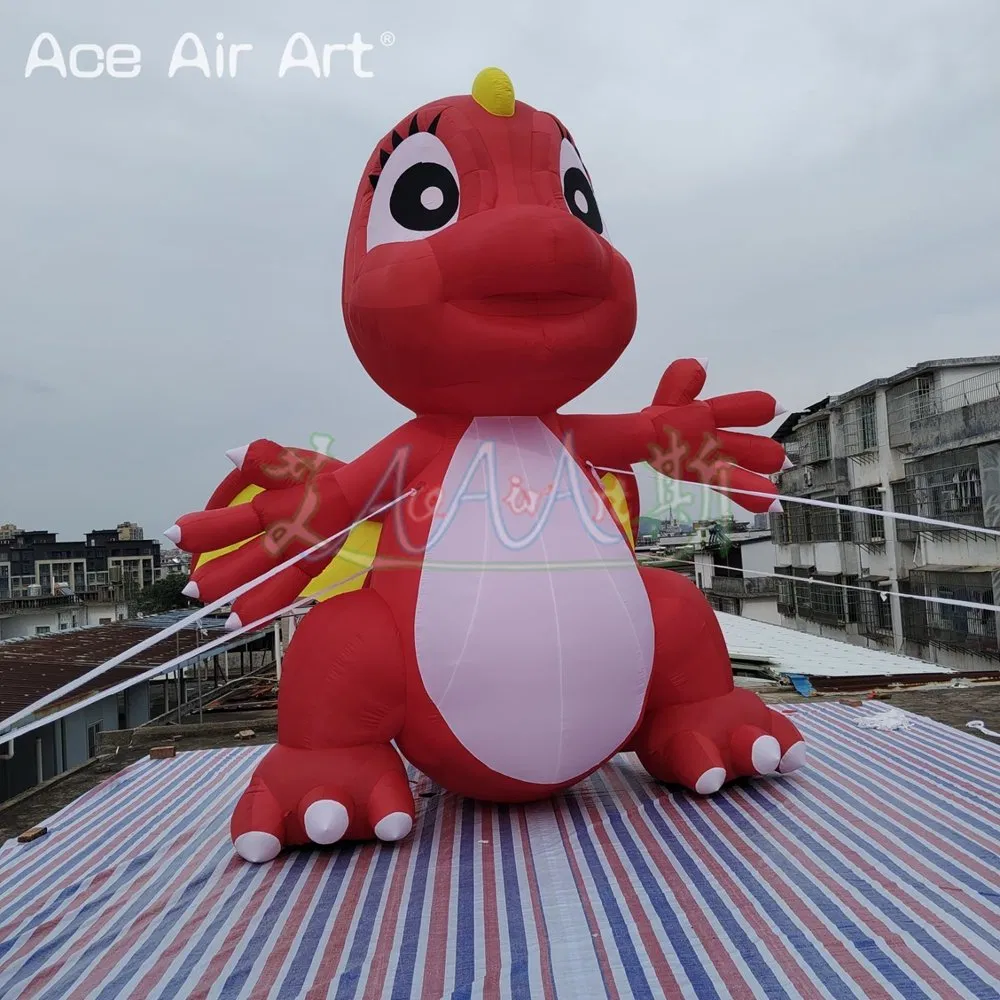 5mh Inflatable Dinosaur Cartoon Mascot Animal for Outdoor Party Event Exhibition/Advertising