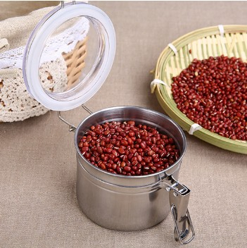 Sealed Stainless Steel Tea Suagr Coffee Bean Snack Storage Jar