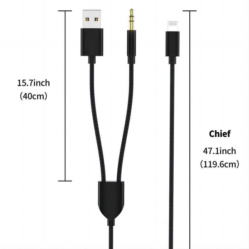Автомобильное зарядное устройство USB-C с адаптером 3.5 мм