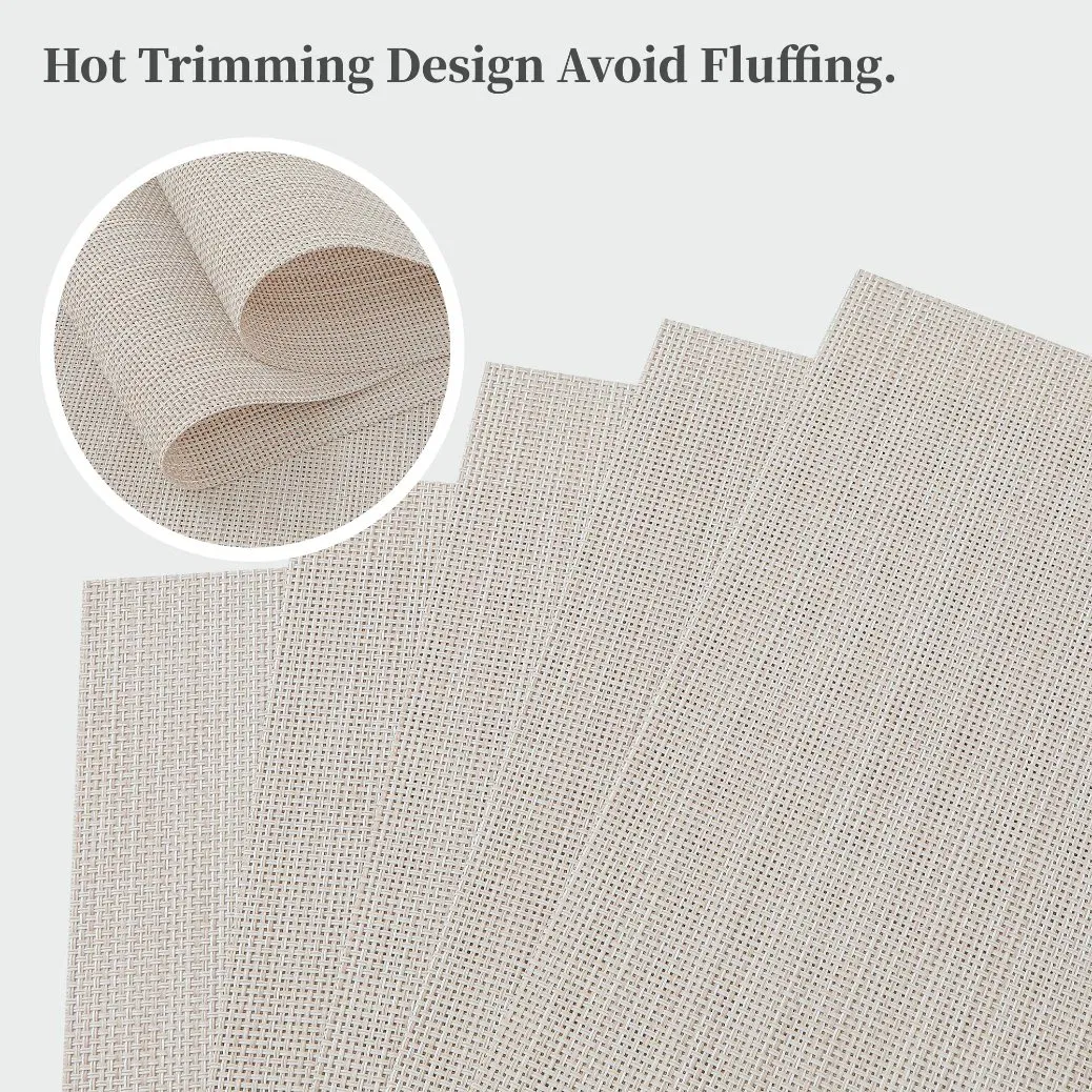 Wholesale PVC Placemat Waterproof Table Mat Beige Desk Protecting Mat for Party