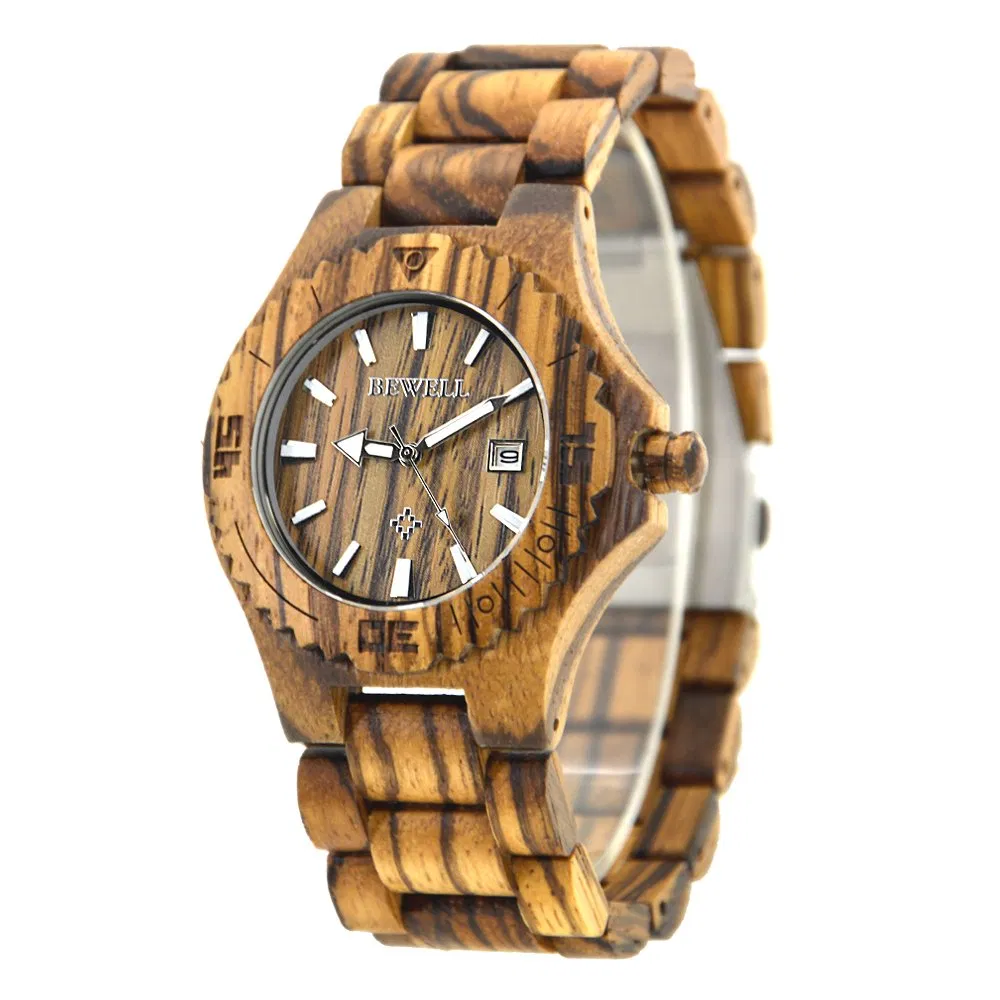Shenzhen Manufacturer OEM Wrist Wood Luxury Watches for Men Quartz Watch Sufficient Supply for Amazon Sellers