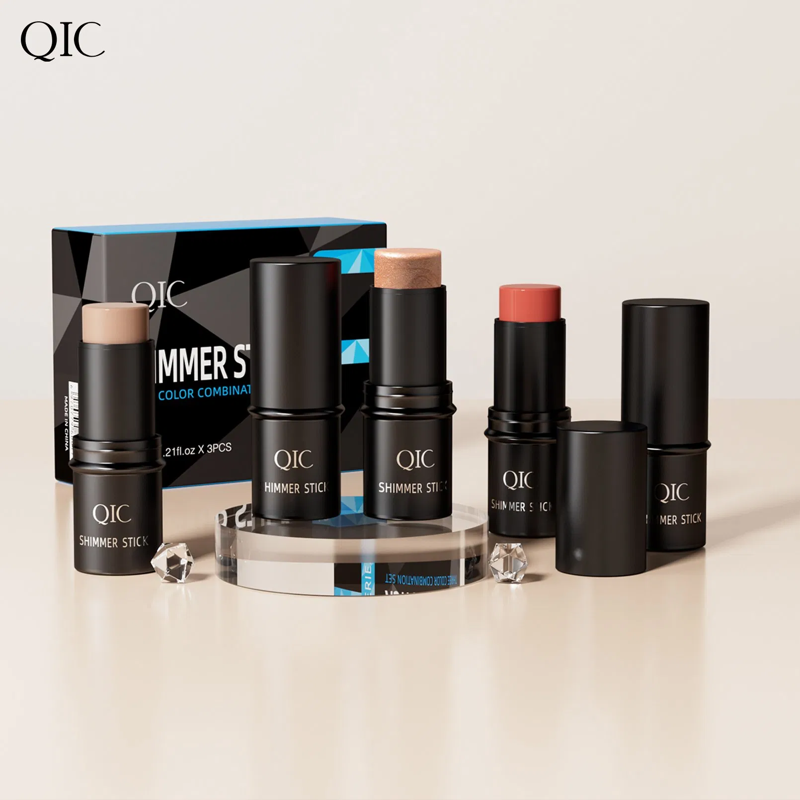 Multi-Purpose Makeup Stick Three-Dimensional Brightening Face Concealer Bronzer Contouring Stick Set
