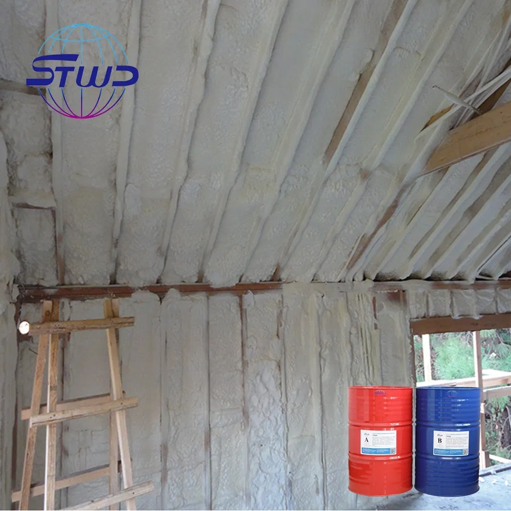 Low Density Spray Polyurethane Foam Wood Structure Buildings Heat & Sound Insulation
