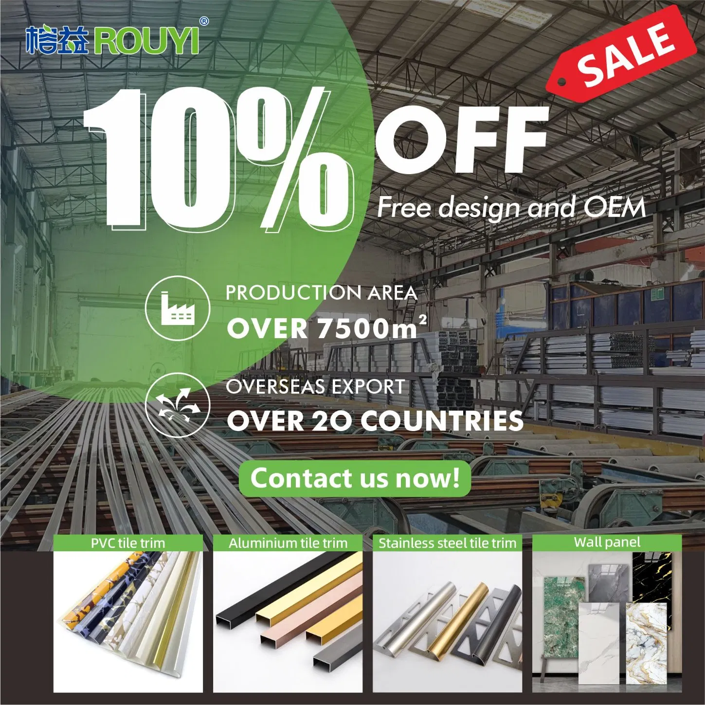 Popular Design Manufacturer Aluminium Tile Corner Trim Metal Tiles Edge Trim