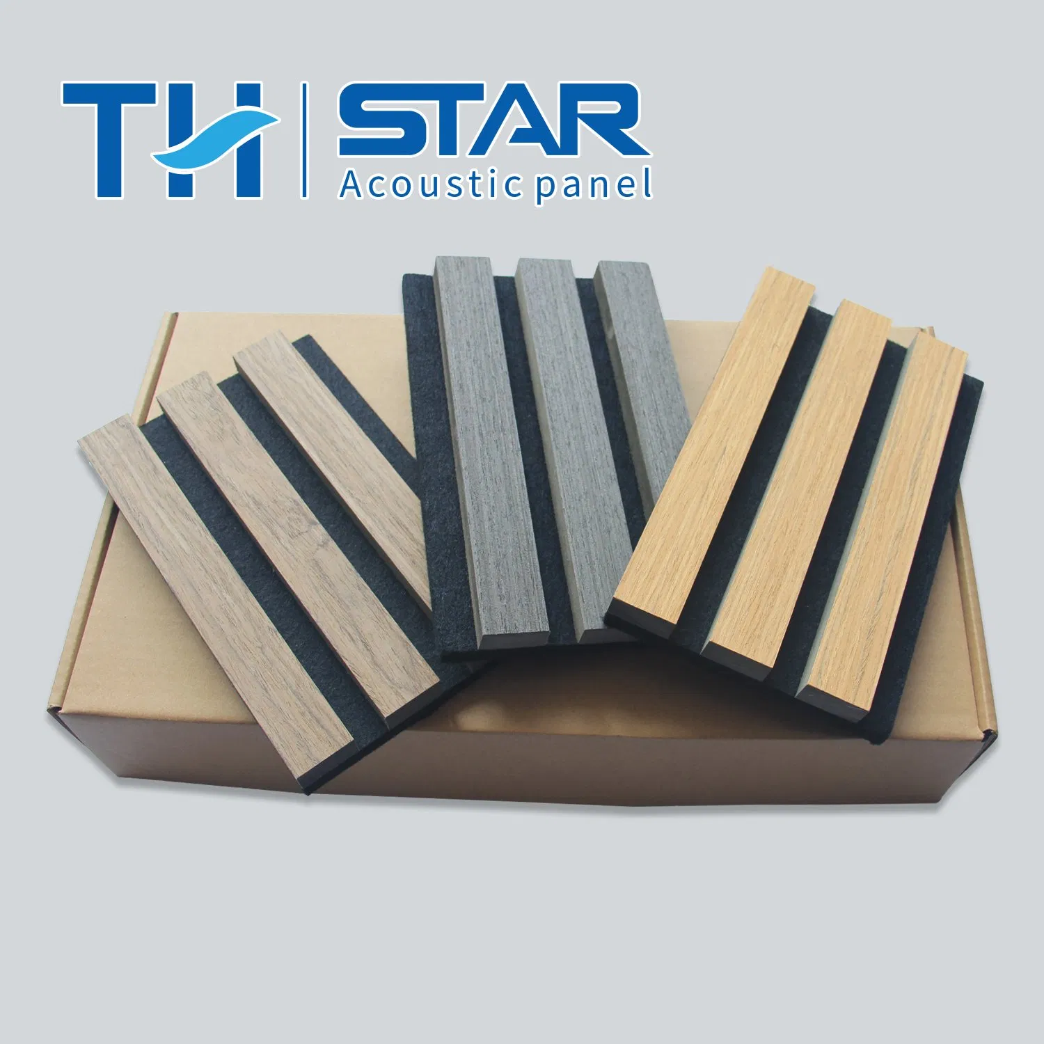 High Density Best Quality Wooden Veneer Slats with Fire Resistance Polyester Board Acoustic Foam Wall Panels Sound-Absorbing