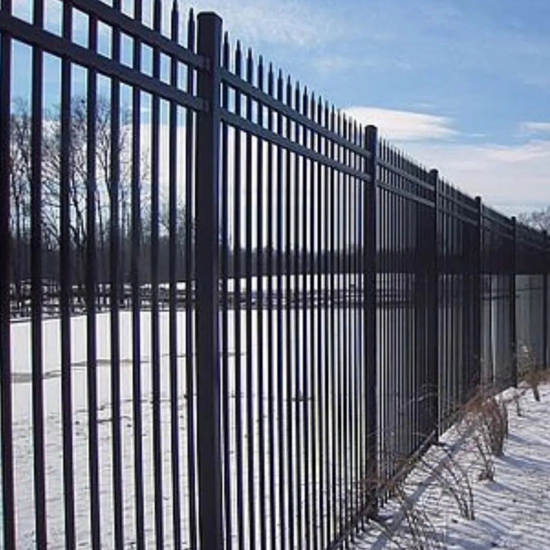 Hsj Wholesale High Quality Residential Galvanized Steel Picket Fence Panels Temporary Home Garden Backyard Fencing Wrought Iron Fence