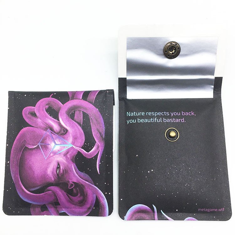 Wholesale Glossy Grey Aluminium Mini Malboro Portable-Ashtray-Bag Pocket Cigarette Ash Storage Bag Ashtray Ashes Bag