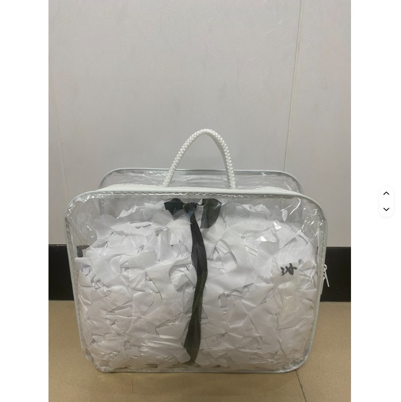 White Camouflage Net with Transparent Handbag Packaging, Outdoor Garden Decoration & Shade Net