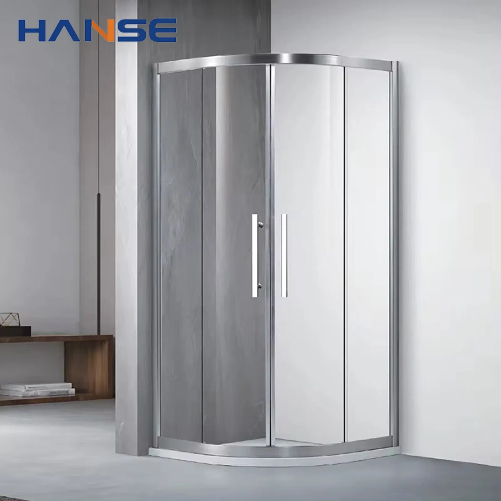 Modern Design Rectangle Shape Bathroom Glass Shower Door Aluminum Sliding Shower Room