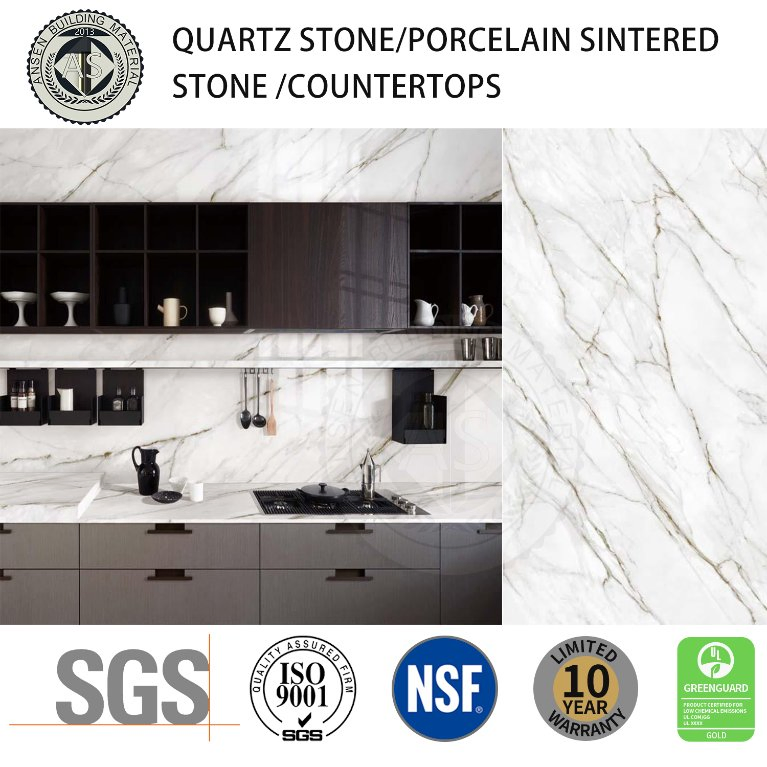 High Quality Best Sale Quartz Stone Kitchen Countertop for Decoration with SGS
