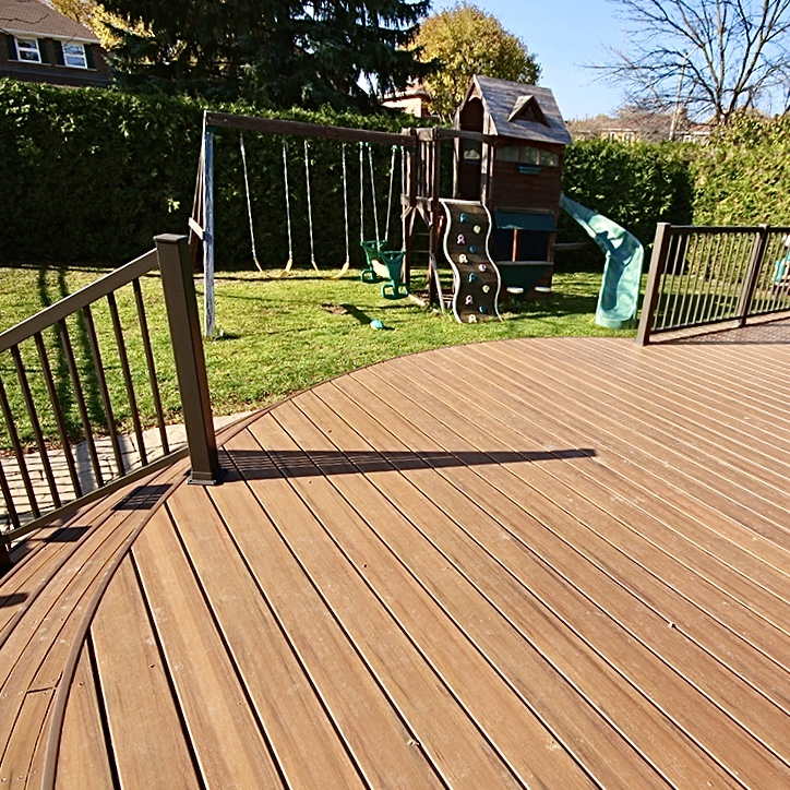 China Manufacturer Factory Price Waterproof UV Stable Rot Resistant Wood Grain WPC Composite Wood Flooring Decking